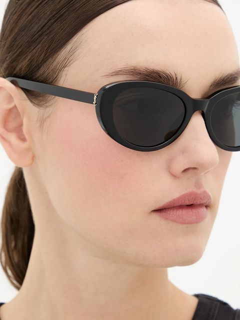 Saint Laurent okulary przeciwsłoneczne damskie kolor czarny SL M154
