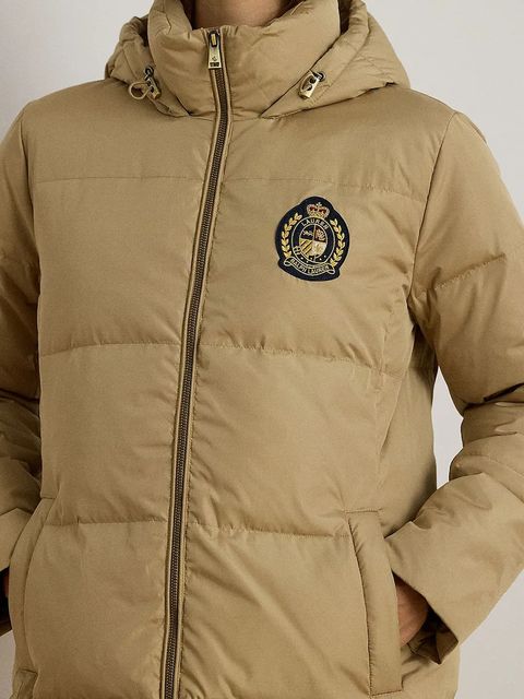 Lauren Ralph Lauren płaszcz kolor beżowy 297P04126