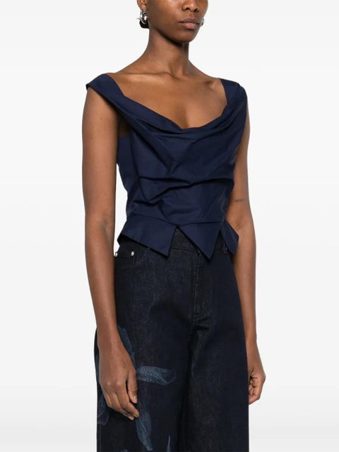 Vivienne Westwood Sunday draped orb top - Blue