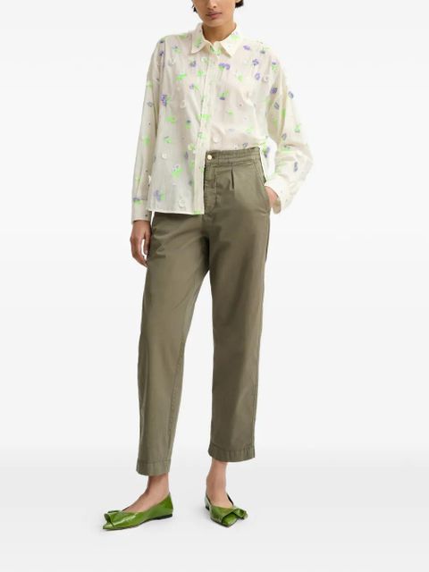 Essentiel Antwerp Jimena floral-embroidered shirt - White - zdjęcie produktu nr 2