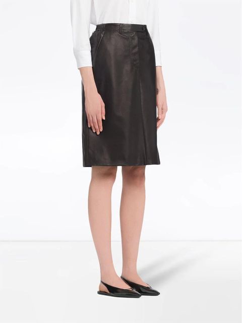 Prada straight-fit knee-length skirt - Black - zdjęcie produktu nr 2