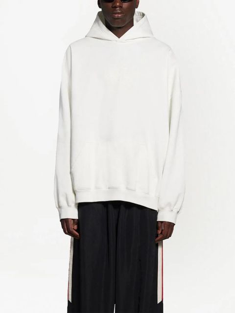 Balenciaga logo reflective hoodie - White