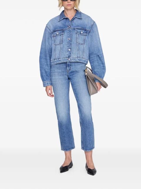 ANINE BING Quincy buttoned denim jacket - Blue - zdjęcie produktu nr 2