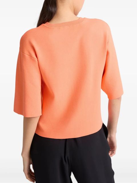 Yves Salomon knitted cropped T-shirt - Orange - zdjęcie produktu nr 2