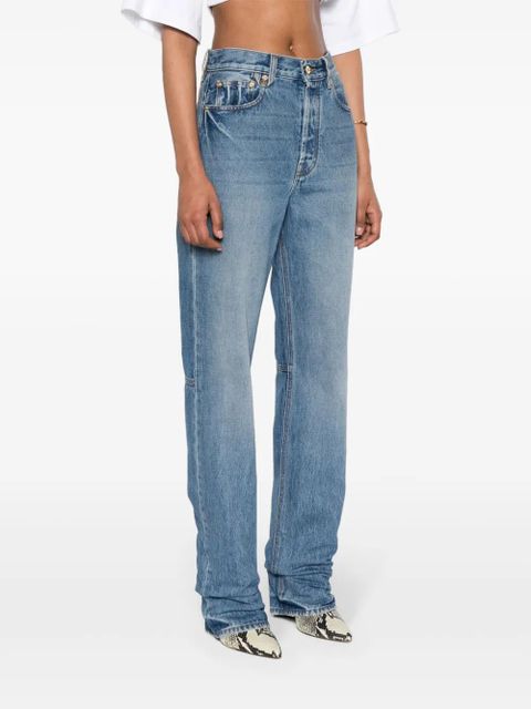 Jacquemus Le De-Nimes Droit high-rise straight jeans - Blue