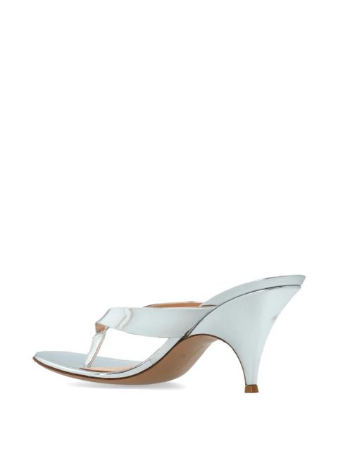 Gianvito Rossi Sofia open-toe leather sandals - Silver