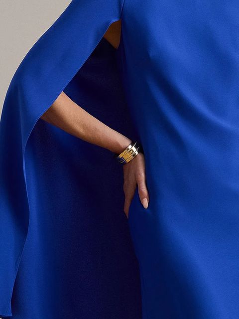 Lauren Ralph Lauren sukienka kolor niebieski midi dopasowana 253980921