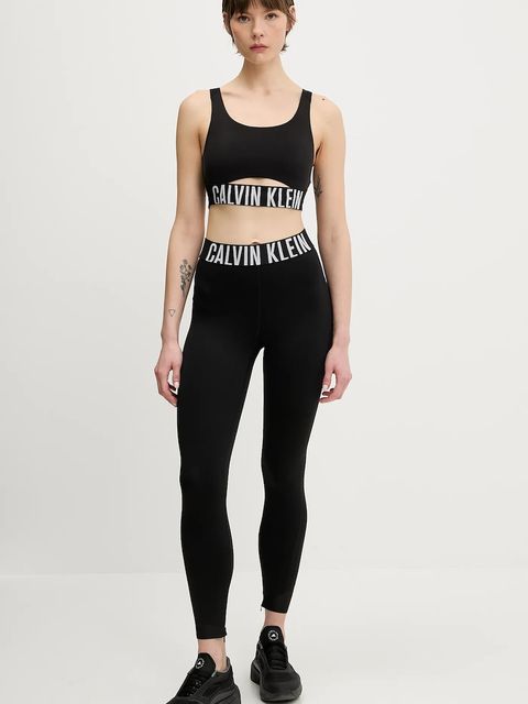 Calvin Klein Performance legginsy treningowe damskie kolor czarny z nadrukiem LVGWS5L616 - zdjęcie produktu nr 2