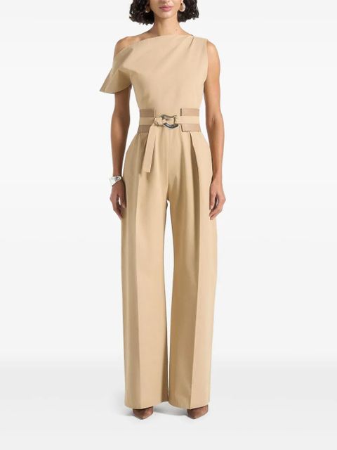 Manière De Voir Valerie off-shoulder belted tailored jumpsuit - Neutrals - zdjęcie produktu nr 1