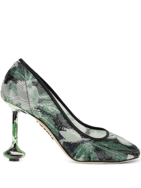 LOEWE 90mm Toy pumps - Green - zdjęcie produktu nr 1
