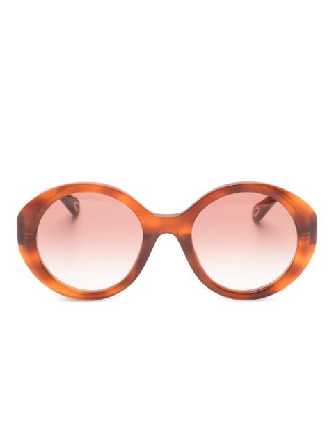 Chloé Eyewear logo sunglasses - Brown - zdjęcie produktu nr 1