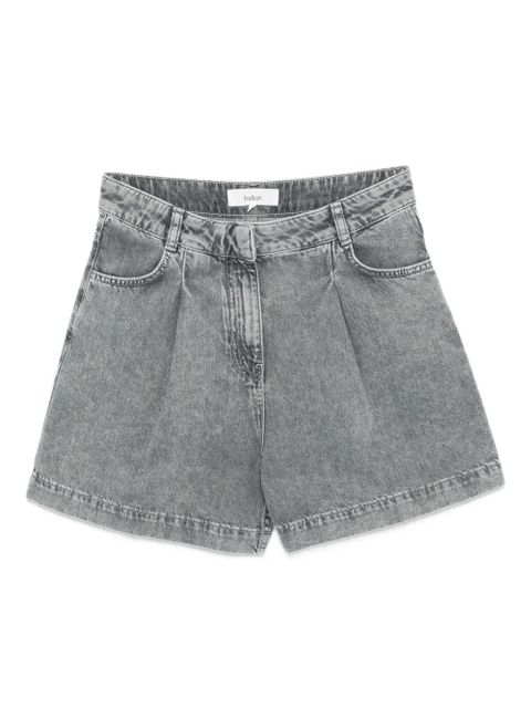 Ba&Sh Gilou pleated denim shorts - Grey - zdjęcie produktu nr 1