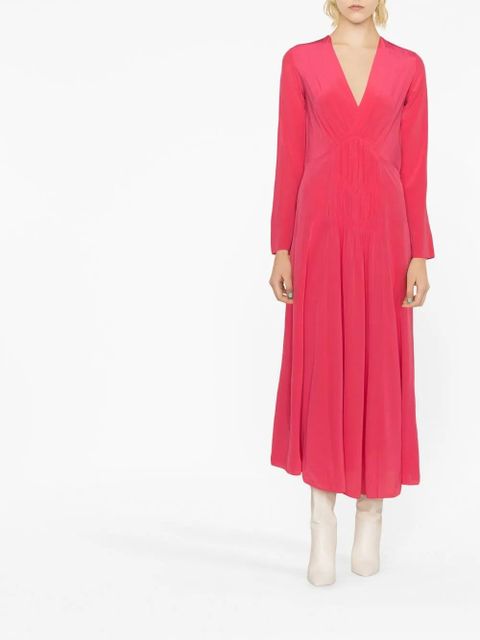 ISABEL MARANT Nemalia ruched midi dress - Pink