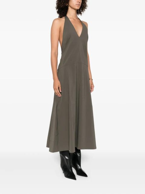 St. Agni halterneck sleeveless maxi dress - Green
