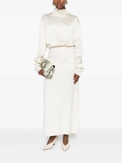 TOTEME high-neck blouse - Neutrals