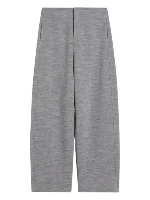 Max Mara stitch-detail side-pocket cropped trousers - Grey - zdjęcie produktu nr 1