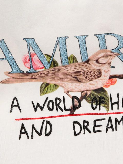 AMIRI bird-print T-shirt - Neutrals
