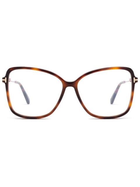 TOM FORD Eyewear butterfly frame glasses - Brown - zdjęcie produktu nr 1