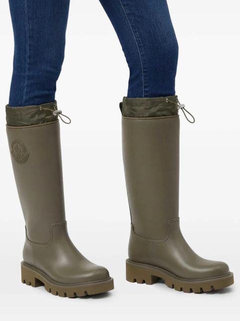 Moncler pull-tab logo rain boots - Green