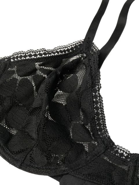 ERES floral-lace detail full-cup bra - Black