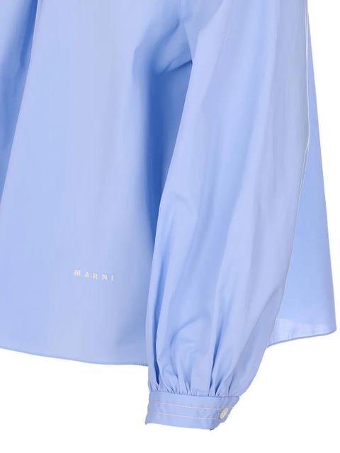 Marni gathered-neck tunic - Blue