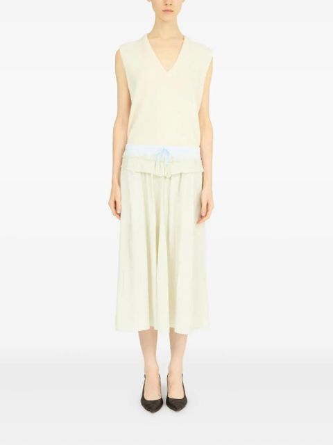 Maison Margiela poplin midi skirt - Yellow