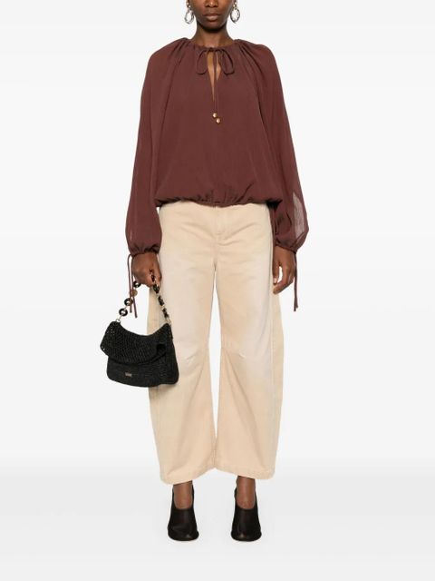 LOEWE seersucker blouse - Brown - zdjęcie produktu nr 2