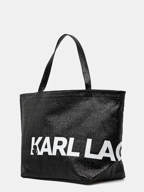 Karl Lagerfeld torebka bawełniana kolor czarny A1W50064 - zdjęcie produktu nr 2