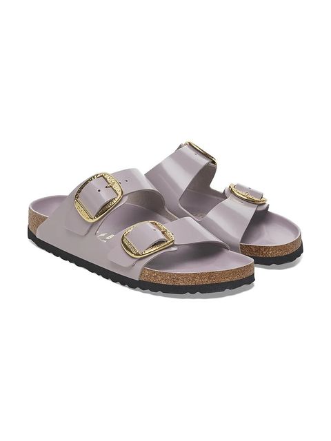 Birkenstock klapki skórzane Arizona Hammered Buckle