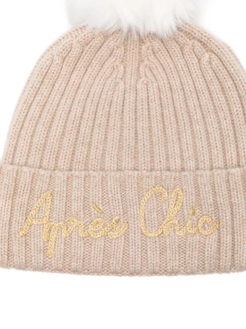 MC2 Saint Barth pompom embroidered hat - Brown