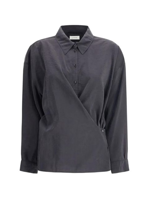 LEMAIRE twisted-detailing long-sleeved shirt - Black - zdjęcie produktu nr 1