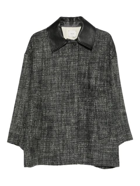 Alysi contrast-collar coat - Grey - zdjęcie produktu nr 1
