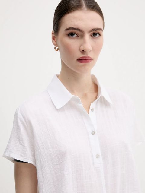 United Colors of Benetton bluzka damska kolor biały gładka 5ONVDQ0BQ