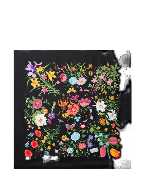 Gucci floral-print silk scarf - Black - zdjęcie produktu nr 1