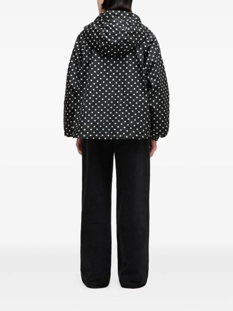 GANNI polka-dot hooded jacket - Black