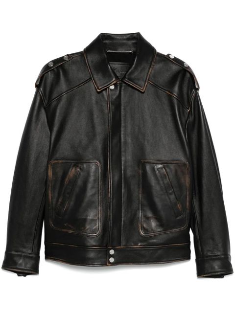 Blumarine leather jacket - Black - zdjęcie produktu nr 1