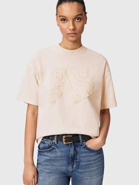 AllSaints T-shirt damski bawełniany INSIGNIA - zdjęcie produktu nr 1