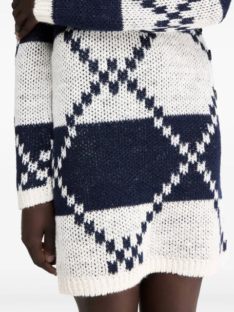 JW Anderson fair isle-knit mini skirt - White