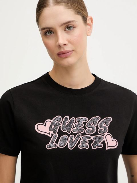 Guess t-shirt FOSCA damski kolor czarny V5BI06 J1314