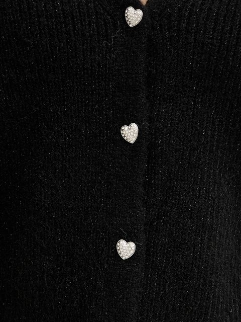 Morgan kardigan z domieszką wełny MIMO kolor czarny MIMO