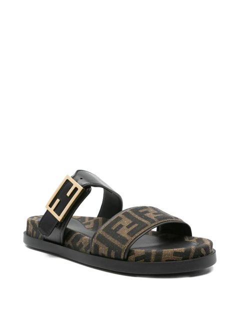 FENDI Feel FF-logo buckle sandals - Brown - zdjęcie produktu nr 2