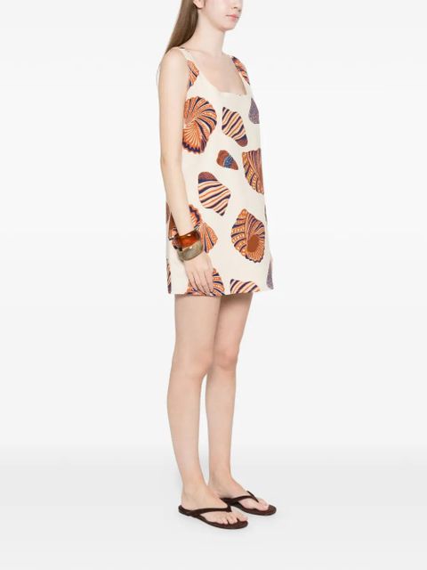 Simon Miller Sahara shell-print mini dress - Neutrals