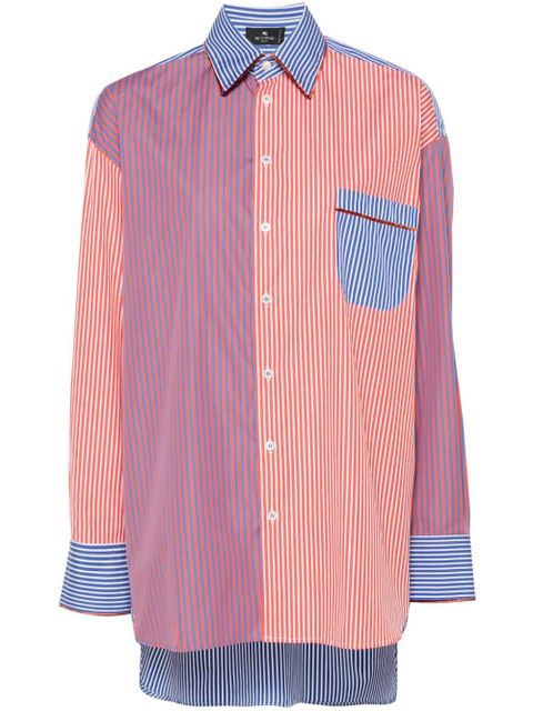 ETRO stripe-pattern cotton shirt - Orange - zdjęcie produktu nr 1