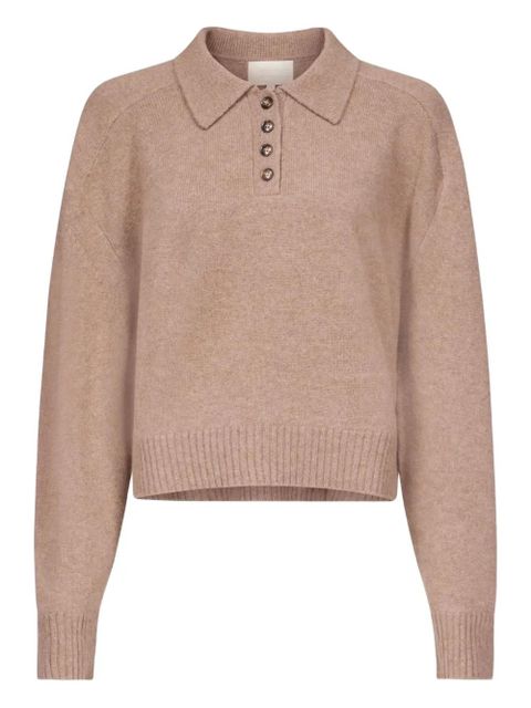 LouLou de Saison ribbed-hem polo top - Neutrals - zdjęcie produktu nr 1