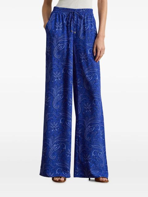 Lauren Ralph Lauren paisley-print drawstring trousers - Blue