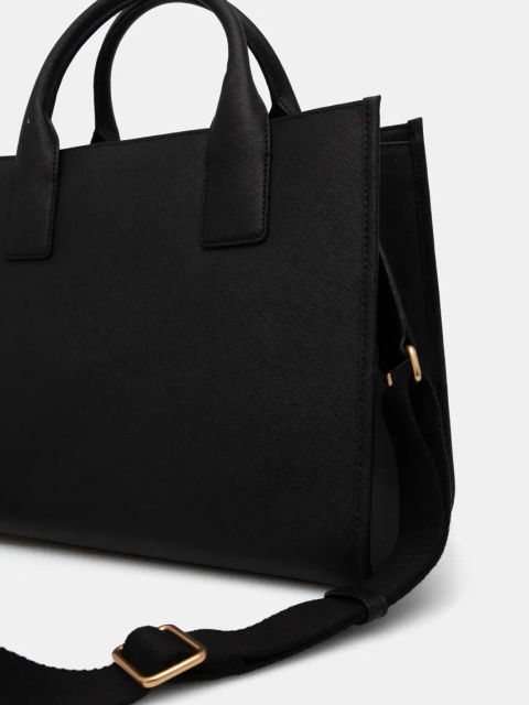 Dkny torebka skórzana kolor czarny R43AKQ11