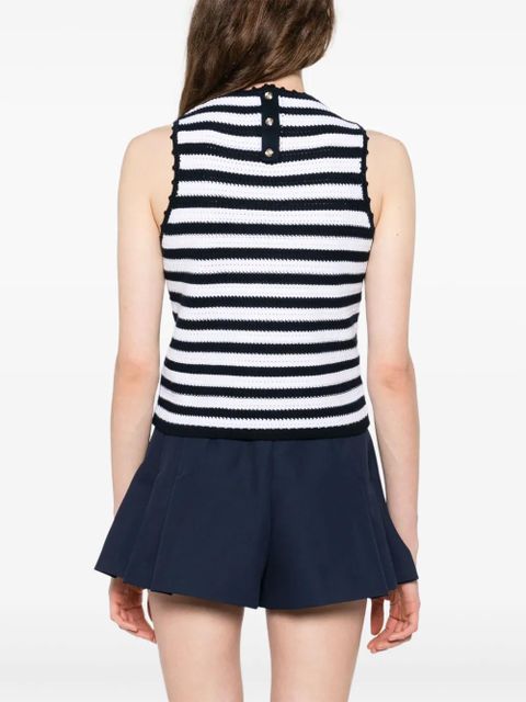 Maje crochet-knit top - White