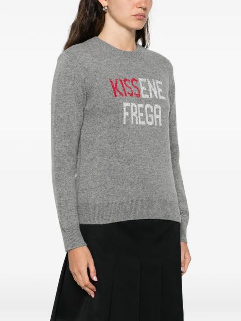 MC2 Saint Barth Kissene Frega lettering jumper - Grey