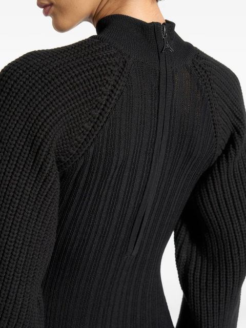 Manière De Voir balloon-sleeve cut-out maxi dress - Black