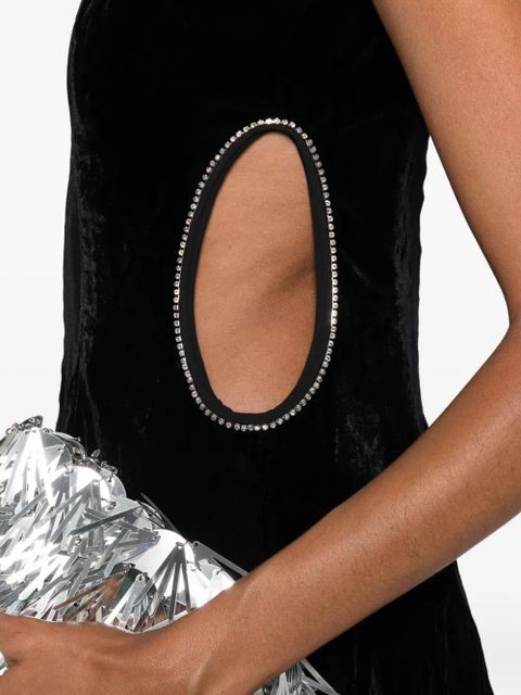 Maje cut-out embellished dress - Black